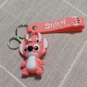 Keychain Pink Stitch Lovely Baby Resin Silicone